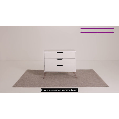 Hashtag Home Chehalis 3 Drawer Bachelor's Chest & Reviews Wayfair